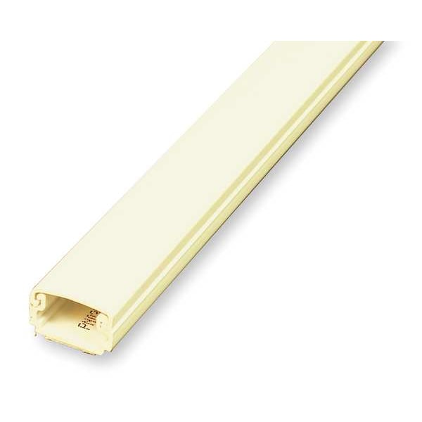 Legrand Cover Plate Raceway, PN03 Series, 1 Channel, 13/16 in W, 1/2 in H, 8 ft L, Ivory - PN03L08V