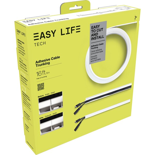 Easylife Tech Raceway, 11-3/4 in W, 12 in H, 2-1/4 in L, White - 71502A-EL