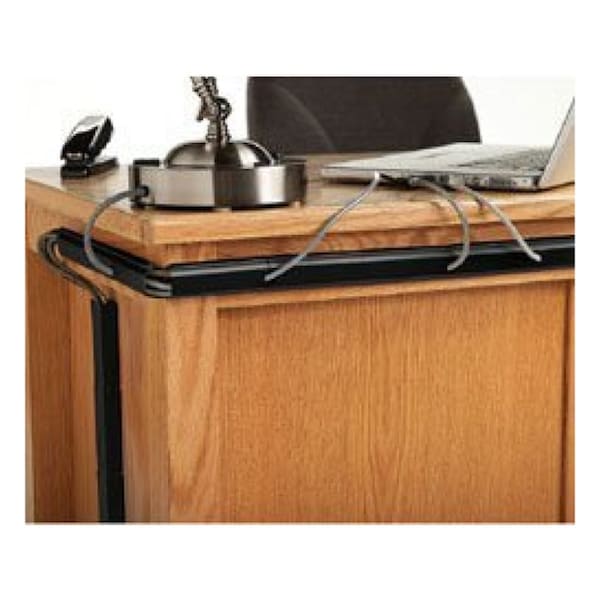Kable Kontrol Flat Elbow Raceway, 1 Channel, 1 in W, 1 in H, 4 ft L, Black - J-00205