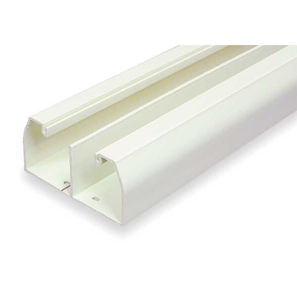 Legrand Cover Plate Raceway, 40N2 Series, 2 Channel, 4 in W, 2 in H, 8 ft L, White - 40N2B08WH