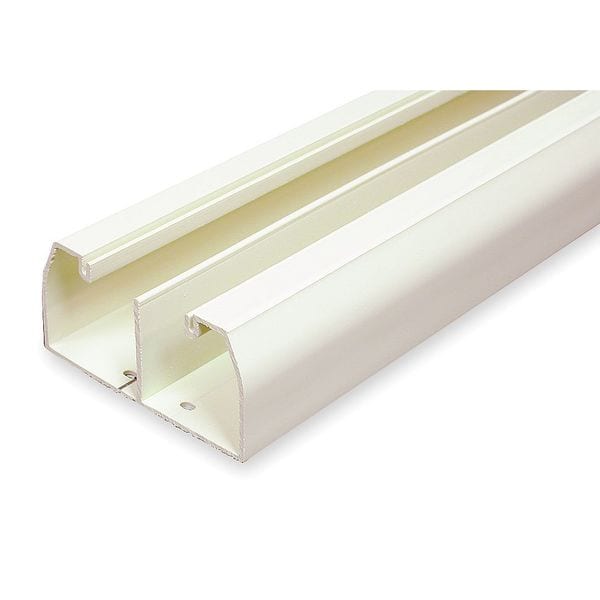Legrand Cover Plate Raceway, 40N2 Series, 2 Channel, 4 in W, 2 in H, 8 ft L, Ivory - 40N2B08V