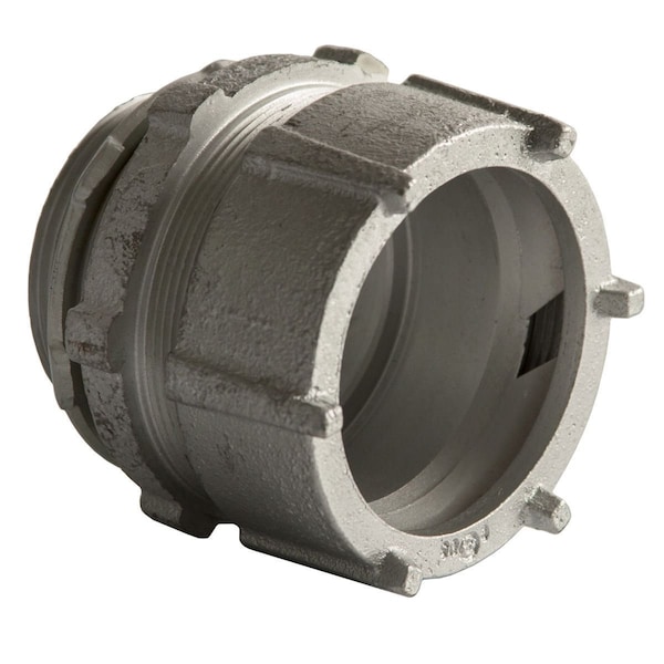 Raco IMC/Rigid Grounding Connector, 2-1/2 in, Compression, Steel, Zinc Plated, Gray - 1810