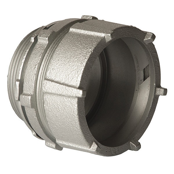Raco IMC/Rigid Grounding Connector, 2-1/2 in, Compression, Steel, Zinc Plated, Gray - 1810