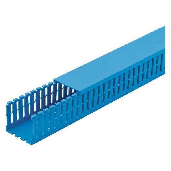 Panduit Base Wiring Duct, Type F, Narrow, Intrinsic Blue, 2" x 4" x 1' (6-Pack) - F2X4IB6