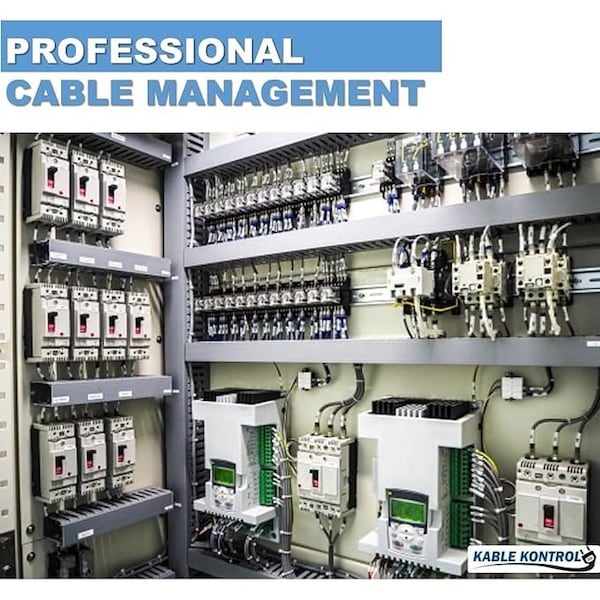 Kable Kontrol Open Slot Wire Duct 2'' W x 2'' H x 6.5' L, PVC, UL Listed, Gray - PFOS2X2S