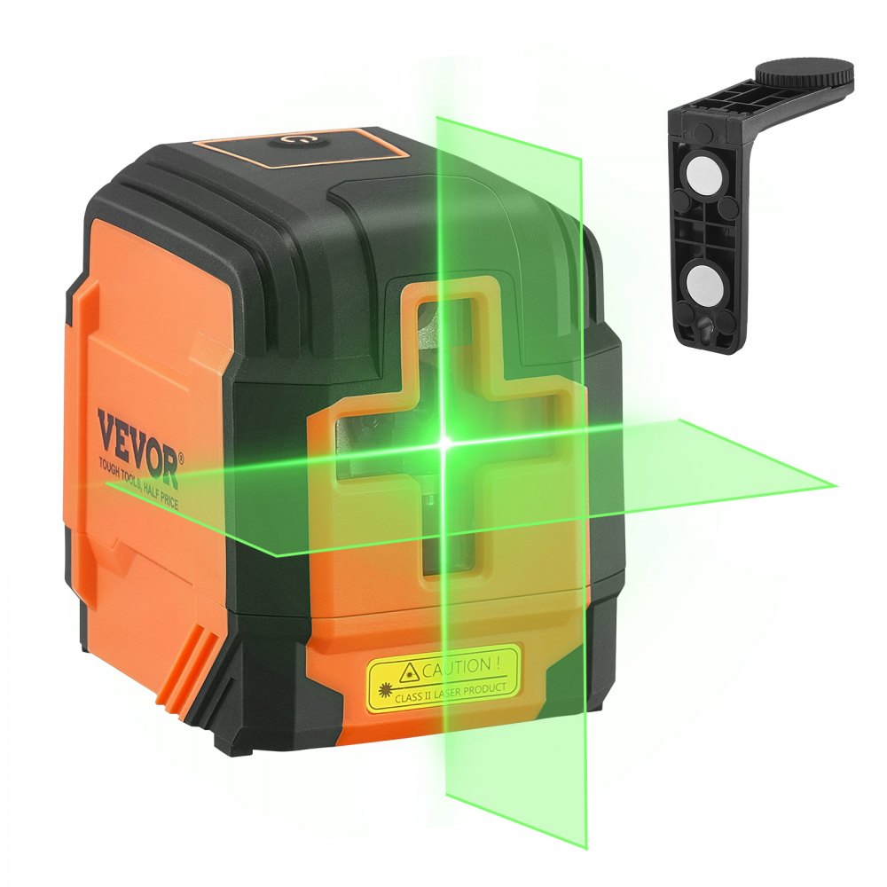 VEVOR Laser Level, 50ft, Self Leveling Manual Green Cross Line Laser, IP54 Waterproof Remote Control Manual Self-leveling Mode & 5h Continuous Working Time Line Laser, Battery and Stand Included - XJGSPYHH50FT2QGVSV9