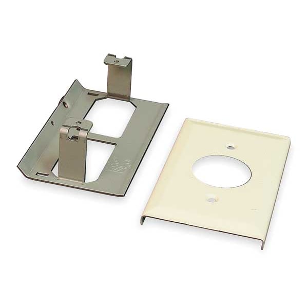 Legrand Raceway Single Receptacle Cover, 3000 Series, 1, 2 Channel, 2 3/4 in W, 1 1/2 in H, 4 1/2 in L - V3027AE