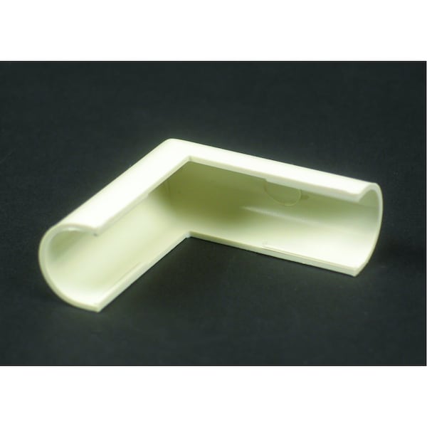Legrand External Elbow Raceway, 300 Series, 1 Channel, 1/2 in W, 0.375 in H, 1.62 in L, Ivory - 318
