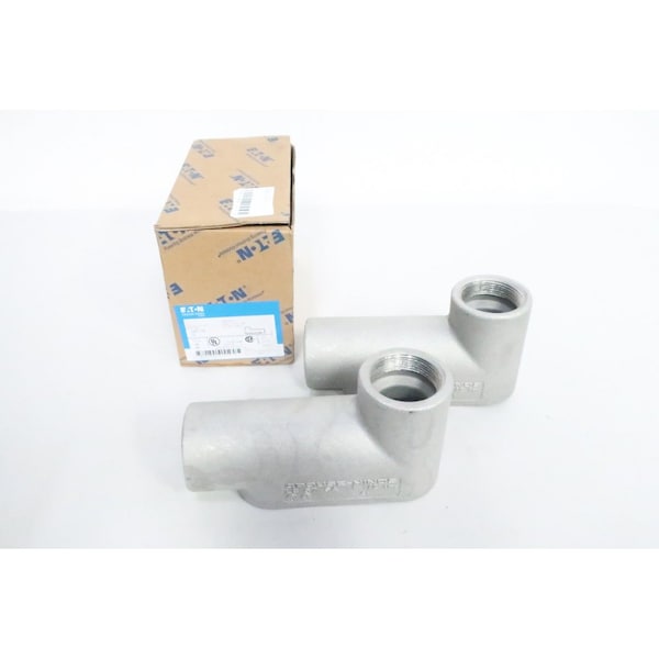 Crouse Hinds Box Of 2 Lb 1-1/2in Conduit Outlet Bodies and Box - LB57 SA