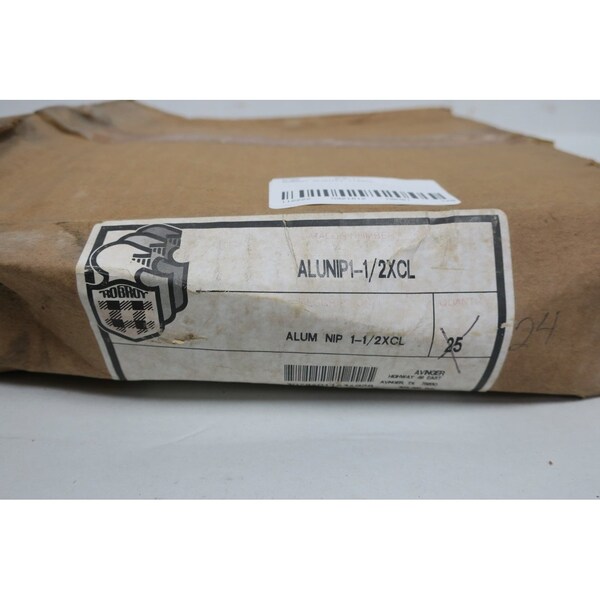 Robroy BOX OF 24 NIPPLE ALUMINUM 1-1/2IN CONDUIT FITTING - ALUNIP1-1/2XCL