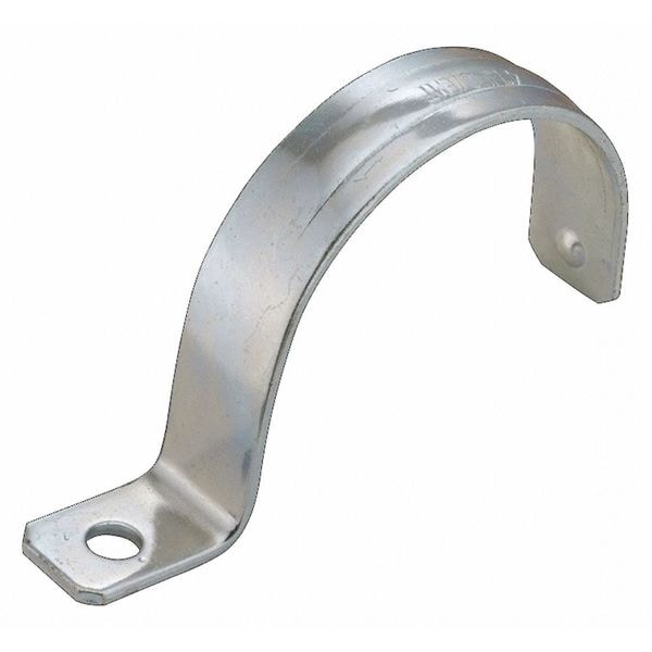 Raco One Hole Strap, Conduit; EMT Use, 4 in, Steel, Zinc Plated - 1341