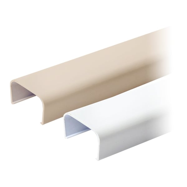 Quest Technology International Cover Plate Raceway, FCL Series, 1.225 in W, 0.605 in H, 6 ft L, Beige - FCL-22624