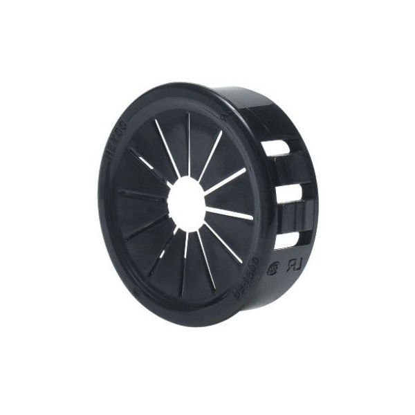 Heyco Thick Panel Universal Bushing Black, 1.500 in. Hole, 200PK - 3122