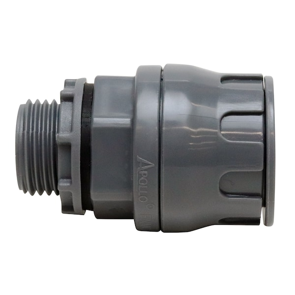 Apollo Conduit Fitting Connector, 1/2 in, Push-On, Stainless Steel - ELMA126JR