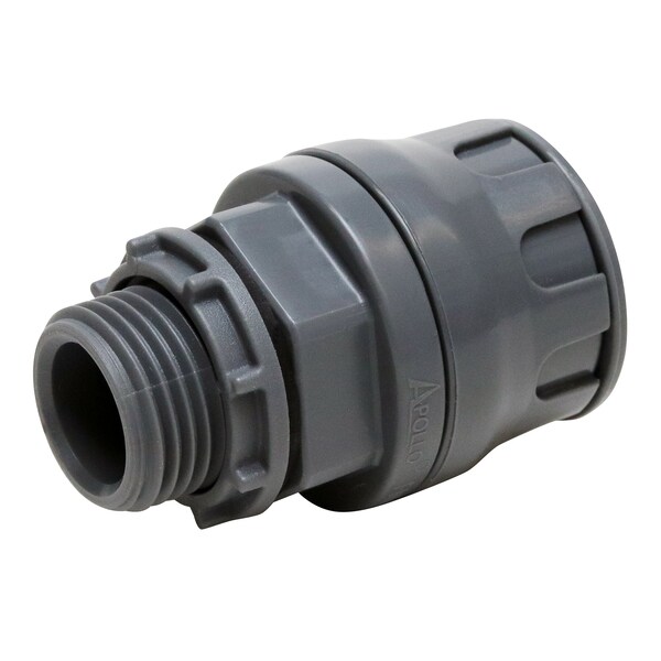 Apollo Conduit Fitting Connector, 1/2 in, Push-On, Stainless Steel - ELMA126JR