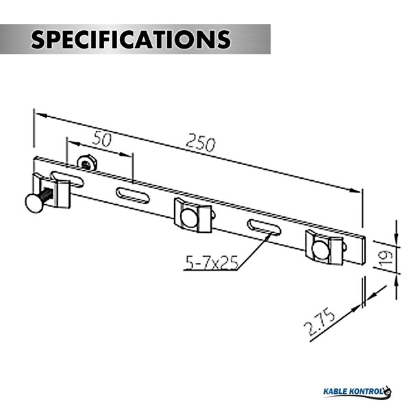 Kable Kontrol Strengthening Bar Coupler kit, 3, Flanged Washers, 3, Nuts, 3, Bolts- 304 Stainless Steel - KK-SBR-304SS