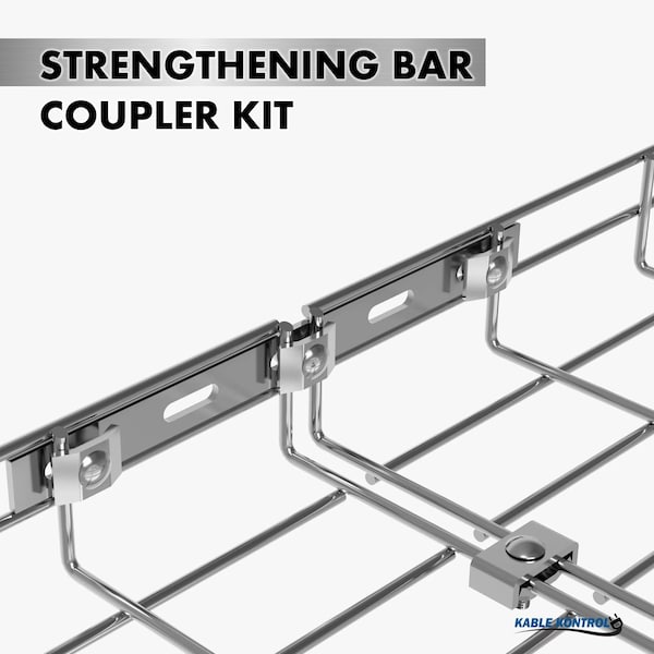 Kable Kontrol Strengthening Bar Coupler kit, 3, Flanged Washers, 3, Nuts, 3, Bolts- 304 Stainless Steel - KK-SBR-304SS