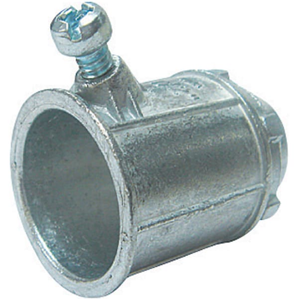 Gampak Conduit Fitting Connector, Set Screw, Die Cast Zinc, Galvanized, Red - 49090