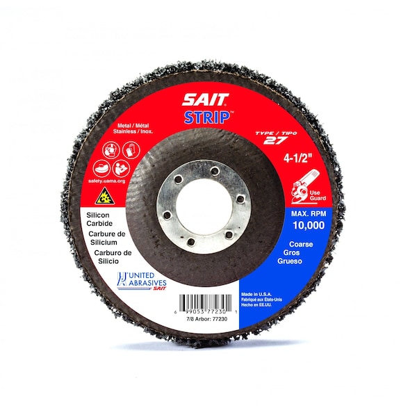 United Abrasivos/Sait SaitStripT27 4-1/2x1/2x7/8PK4 - 77230