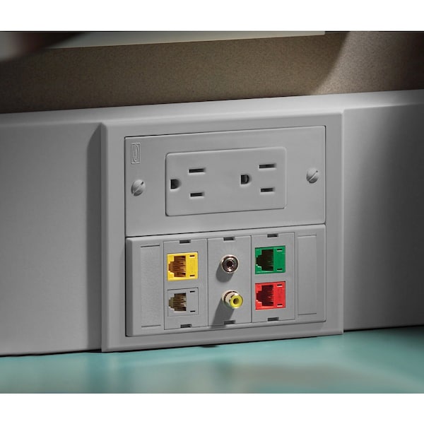 Hubbell Wiring Device-Kellems Base, Gray, Steel, Bases - HBL4750B10GY