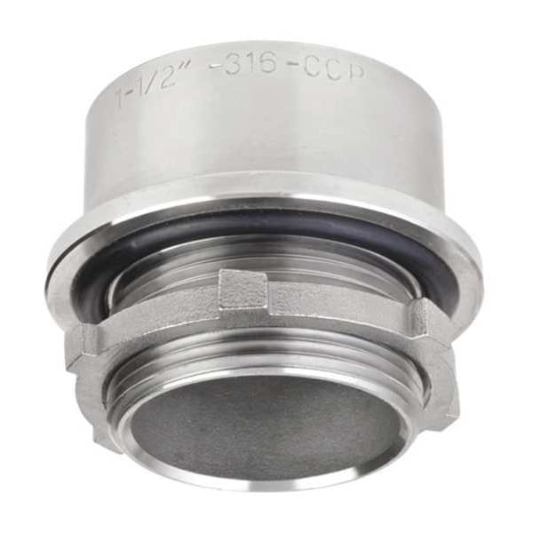 Calbrite IMC Grounding Hub, 2-1/2 in, Threaded, 316 Stainless Steel, Polished - S62500LT00