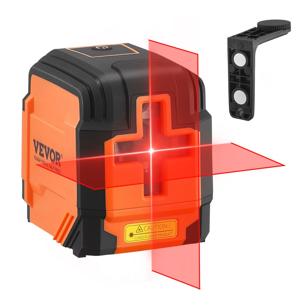 VEVOR Laser Level, 50ft, Self Leveling Manual Red Cross Line Laser, IP54 Waterproof Remote Control Manual Self-leveling Mode & 10h Continuous Working Time Line Laser, Battery and Stand Included - XJGSPYHH50FT210JIV9