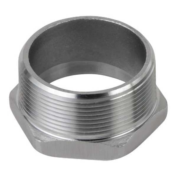 Calbrite IMC Nipple, 1-1/2 in, Threaded, 316 Stainless Steel, Polished, Silver - S61500CH00