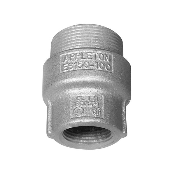 Appleton Electric IMC Grounding Hub, 1-1/4 in x 2 in, Threaded, Iron, Silver - ES200125