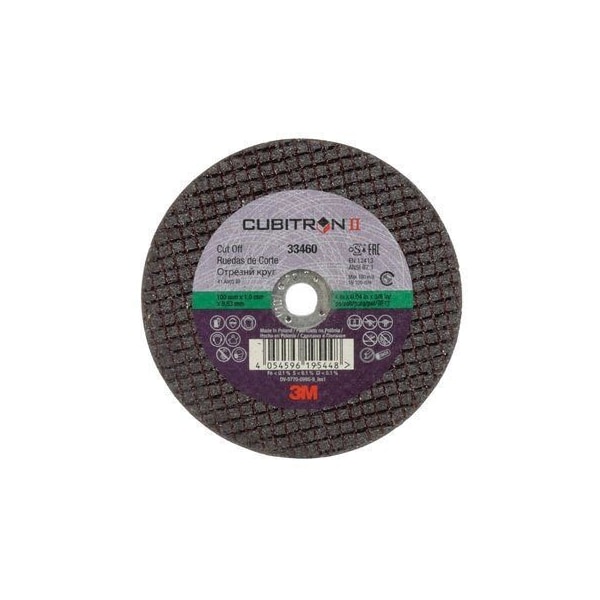 3M 33460 Rueda de Corte Cu II 100x1x9.53mm, 5 piezas - 7100101771.