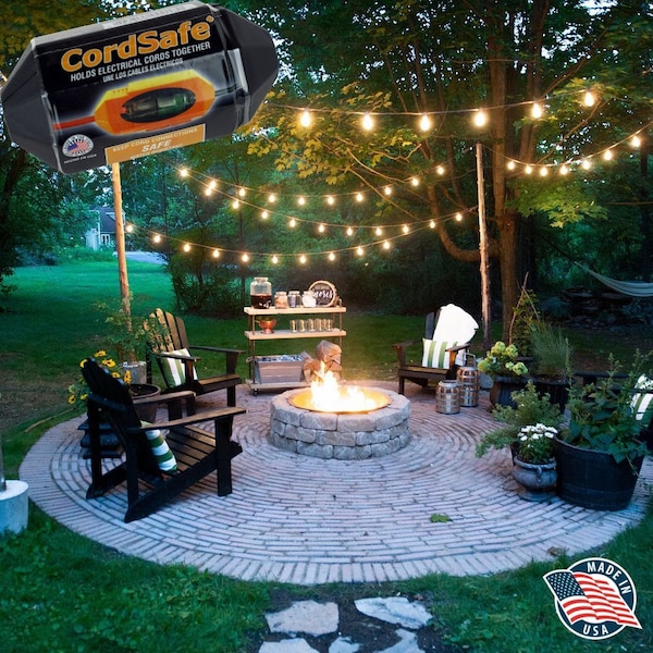 Cordsafe Electrical Extension Cord Protective Safety Cover Water-Resistant Indoor Outdoor Black - 2360