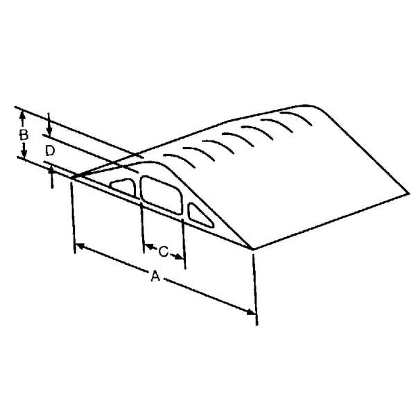 Hubbell Wiring Device-Kellems Cable Protector, 9/16 in H, 10 ft L, 2-3/4 in W, 1 Channel, PVC, Black - FT2BK10