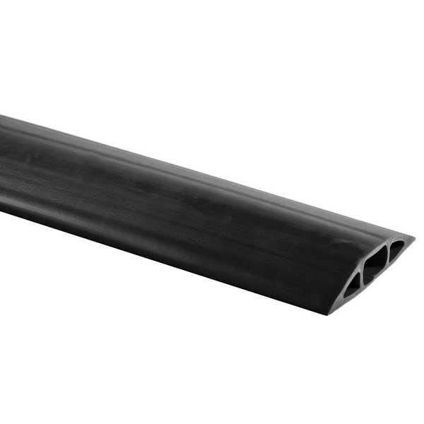 Hubbell Wiring Device-Kellems Cable Protector, 9/16 in H, 10 ft L, 2-3/4 in W, 1 Channel, PVC, Black - FT2BK10