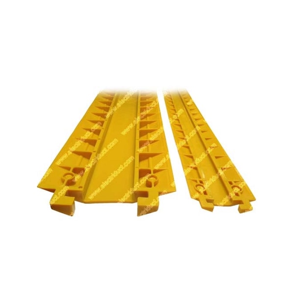 Electriduct Cable Protector, 1-1/2 in H, 37-1/2 in L, 11 in W, 1 Channel, Polyurethane, Black - DO-DT-MED-BK