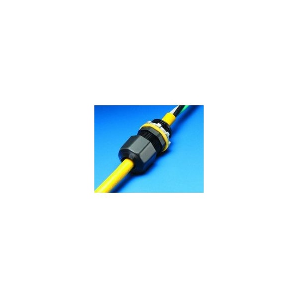 Arlington Cord and Cable Fittings, 1/2'', 0.2 to 0.485'' Cord, Black, Nylon, Straight, Low Profile, Liquid/Oi - LPCG50BL