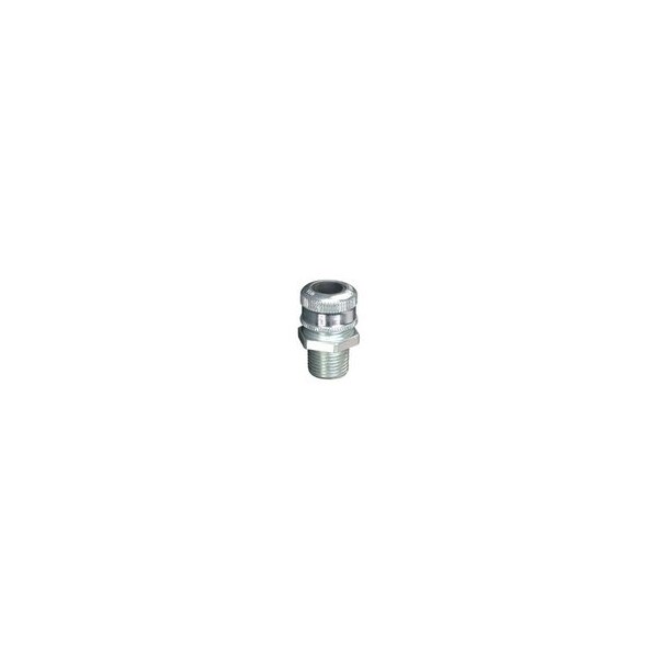 Eaton Cord and Cable Fittings, 1/2'' MPT, 1.625'' L, 0.25 to 0.375'' Non-Armored/Tray Cable, Zinc Electro - CGB116