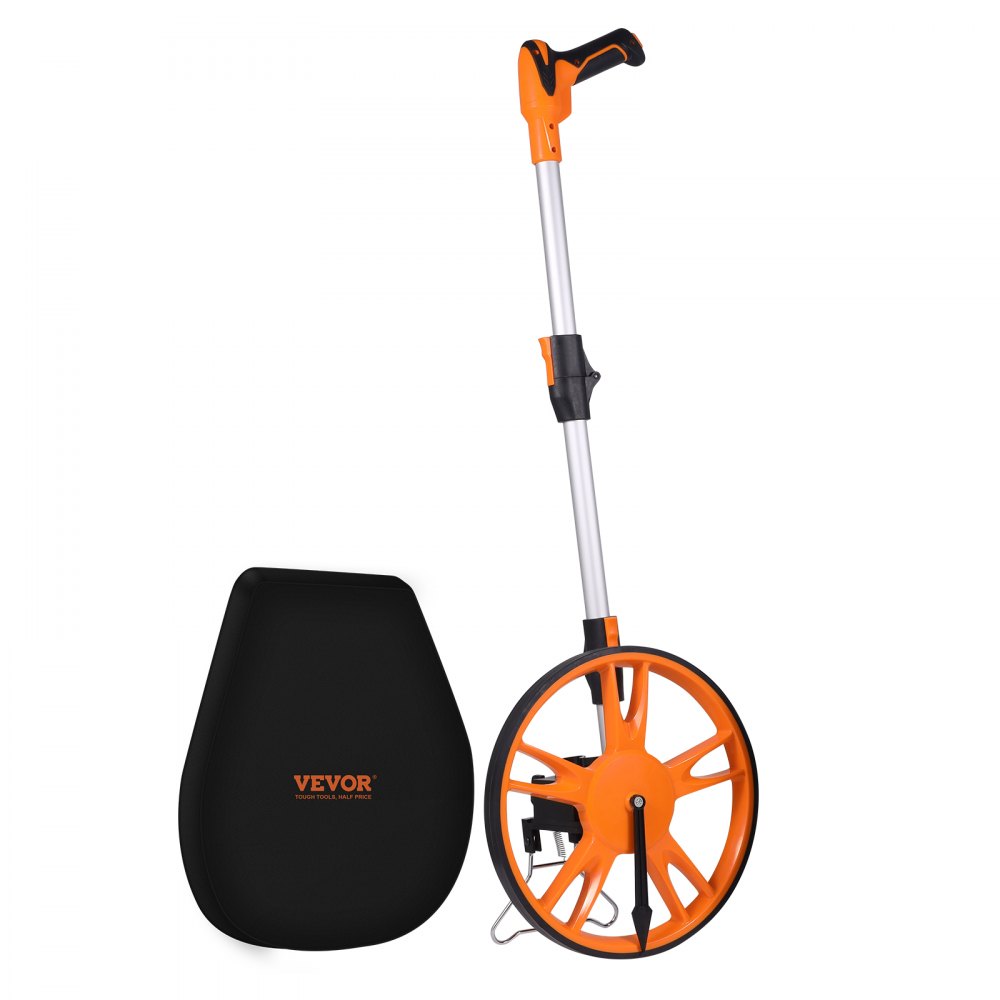 VEVOR Measuring Wheel in Feet, 12.5 in Wheel Diameter, 39.37-15.75 in Telescoping Measure Wheel, Measurement 0-9,999Ft with Back Bag, Suitable for Lawn/Hard/Soft/Wood Road Measuring - CLLFZXXS125INT5BWV0