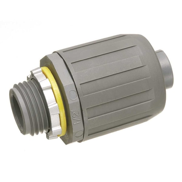 Arlington Industries 1/2 in. Non-Metallic Liquid-Tight Push-On Connector - NMLT5-1