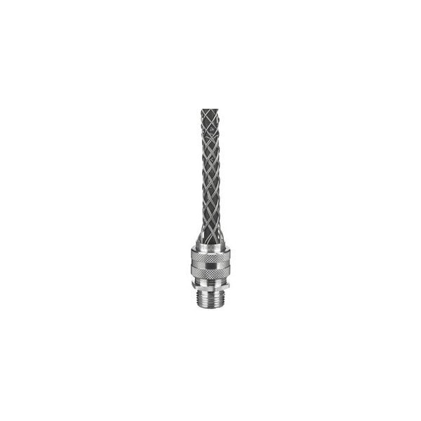 Hubbell Cord Grip, Straight, 1-1/2 in NPT, Aluminum Body, Stainless Steel Grip - 07401031