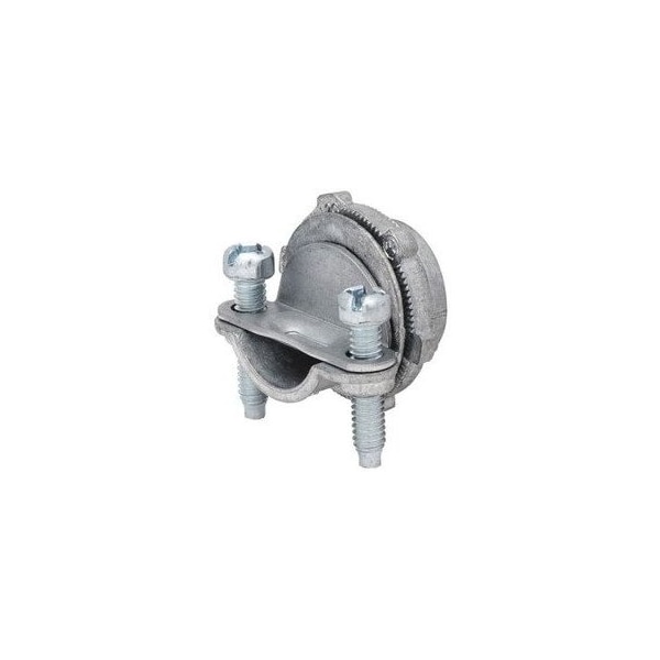 Madison Electric Cord and Cable Fittings, 100PK, 3/8'', Die-Cast Zinc, 1-Cable Opening, Screw, Box Connector - L-57