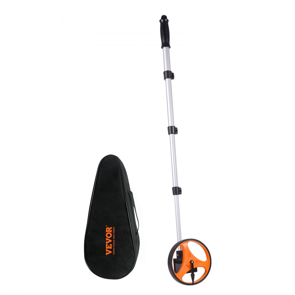 VEVOR Measuring Wheel in Inches, 6.3 in Wheel Diameter, 39.37-16.53 in Telescoping Measure Wheel, Measurement 0-9,999m with Back Bag, Suitable for Lawn/Hard/Soft/Wood Road Measuring - CLLFZXXSJ63INZ0GAV0