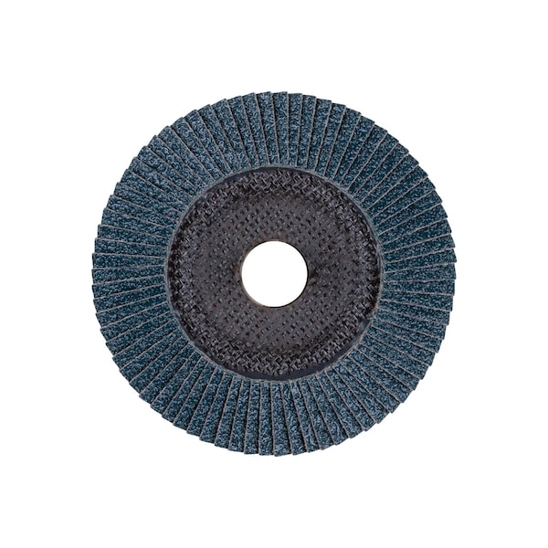 Disco de láminas POLIFAN® 5" x 7/8" A.H. - Z PSF EXTRA STEELOX, Zirconia, 80 Grano, Cónico - 60636