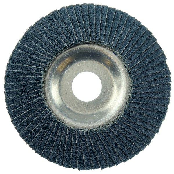 Disco de láminas Weiler Tiger de 5", Disco cónico (TY29), Respaldo de aluminio, 36Z, 7/8" - 50522.