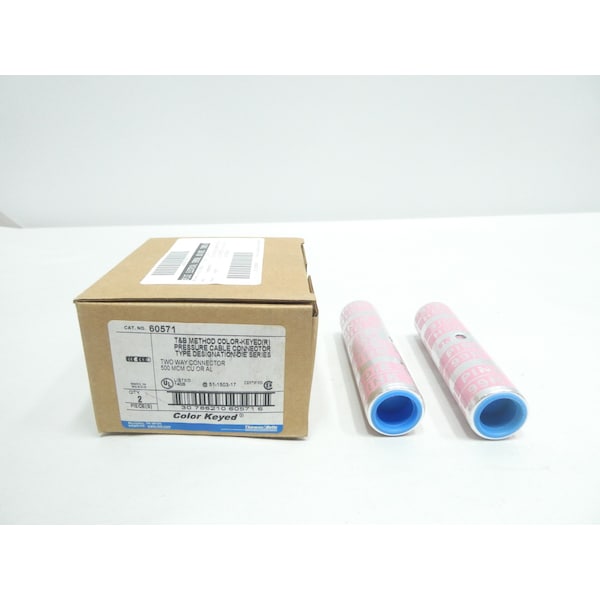Abb COLOR-KEYED PINK METHOD COLOR-KEYED PRESSURE CABLE CONNECTOR, 2PK - 60571