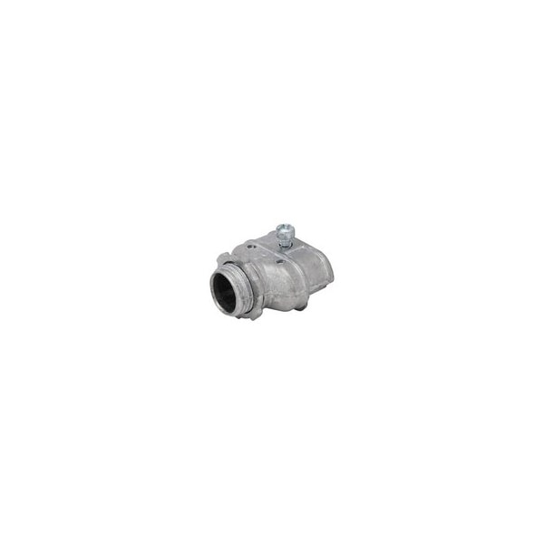 Madison Electric Connectors, 25PK, 3/8'', Die-Cast Zinc, Duplex Cable Opening, Screw, Box Connector - L-158