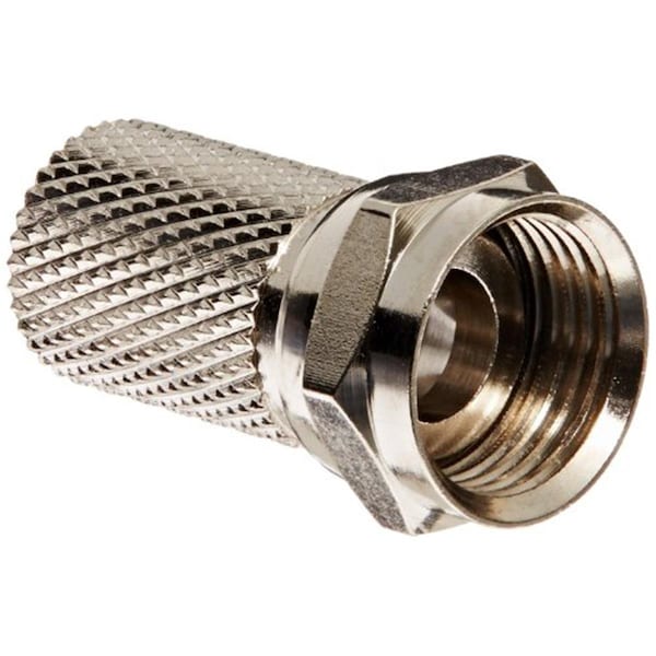 Black Lightning Coax Connector Twist - F-RG6, 2PK - BL2067026