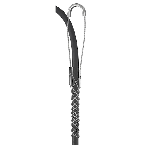Bryant Bus Drop Support Grips, Single Eye, Split Mesh, Rod Closing, Galvanized Steel, 0.56-0.73" - BDS56U