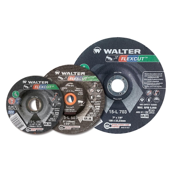 Disco de Mezcla Walter Surface Technologies 5 pulgadas x 7/8 pulgadas Grano 60 Flexcut - 15L516