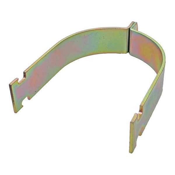 Zoro Select Channel Rigid Pipe Clamp, 4 In, Gold, PK10 - V110 4Y