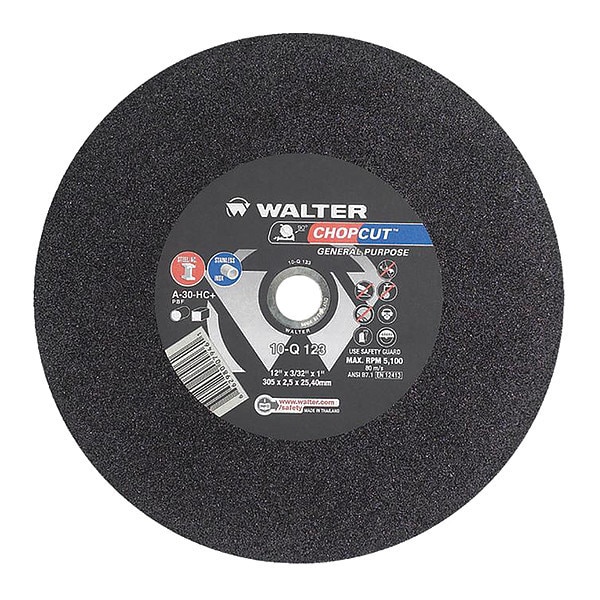 Walter Surface Technologies Rueda de Corte/Picado, T1 12"x7/64"x1" - 10Q123