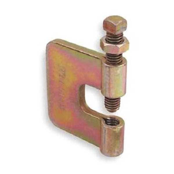 Zoro Select Channel Beam C-Clamp, 3/8 In, Gold - V623 3/8Y